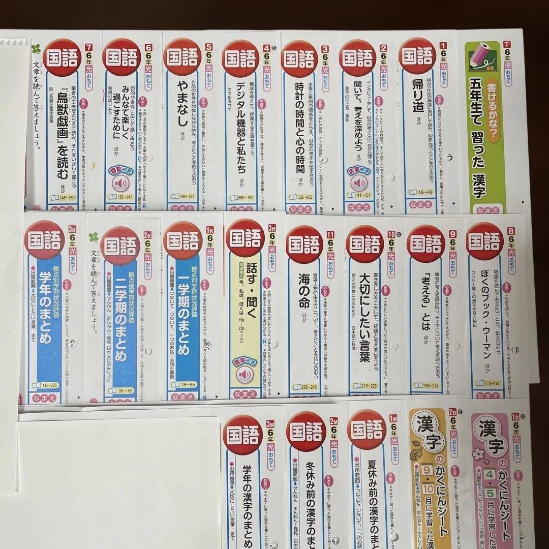 【最新版】小学6年　国語　カラーテスト　令和7年年度　１年分