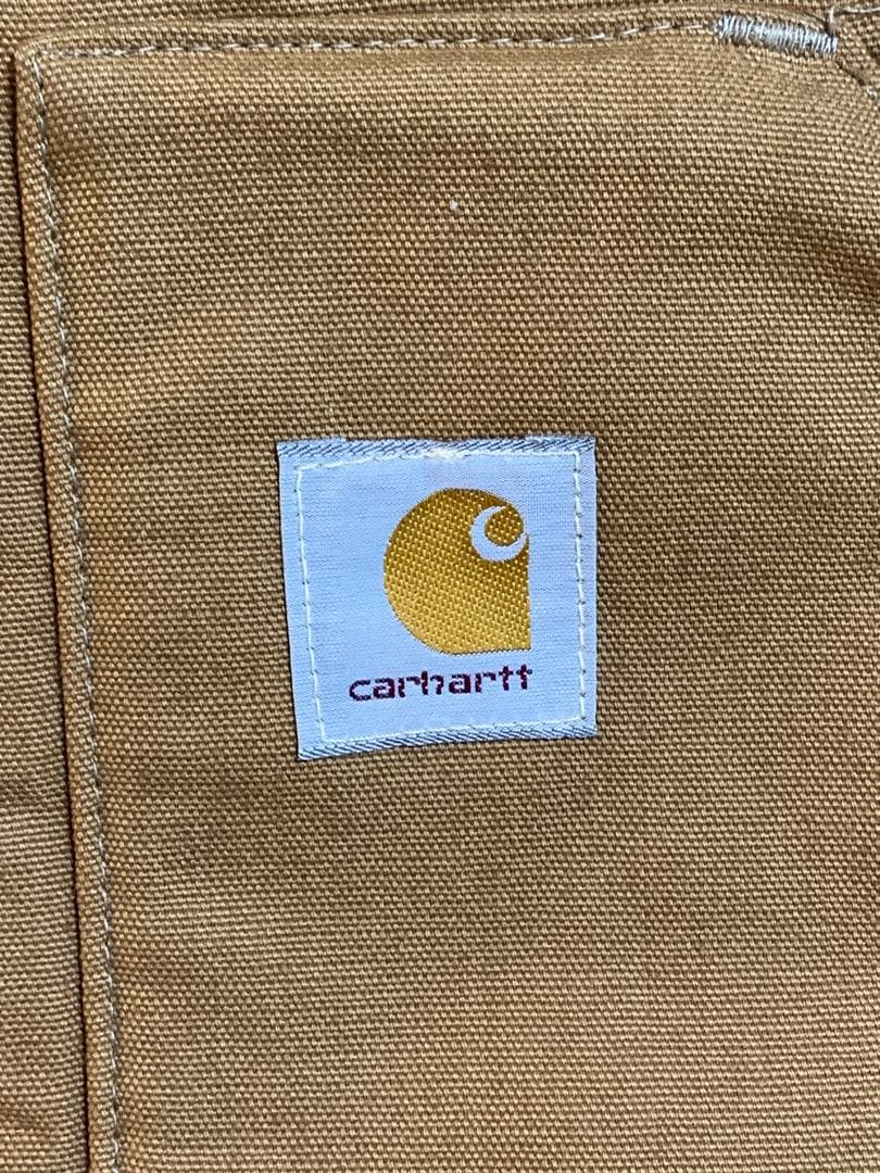 Carhartt ベージュ ジップアップベスト ダックベスト V01 サイズM