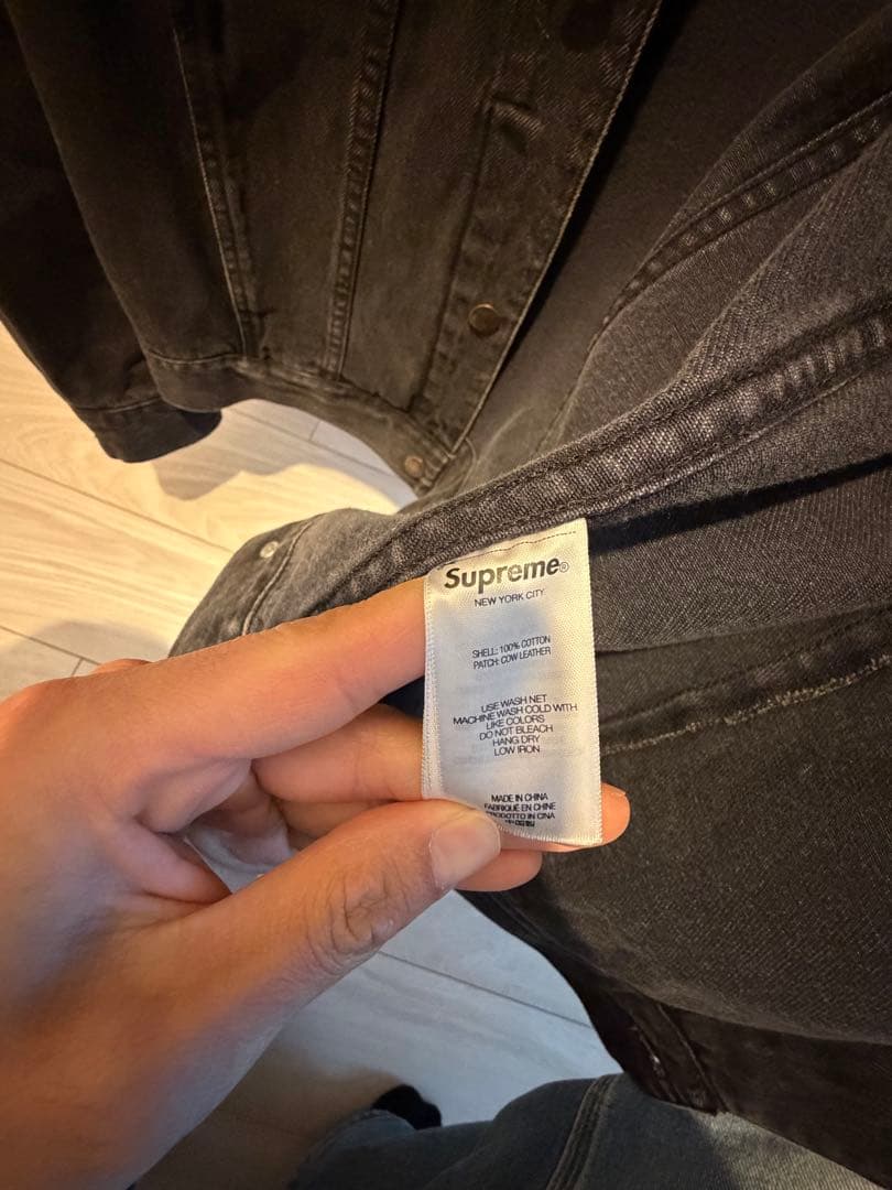 supreme ブラック デニムジャケット25ss