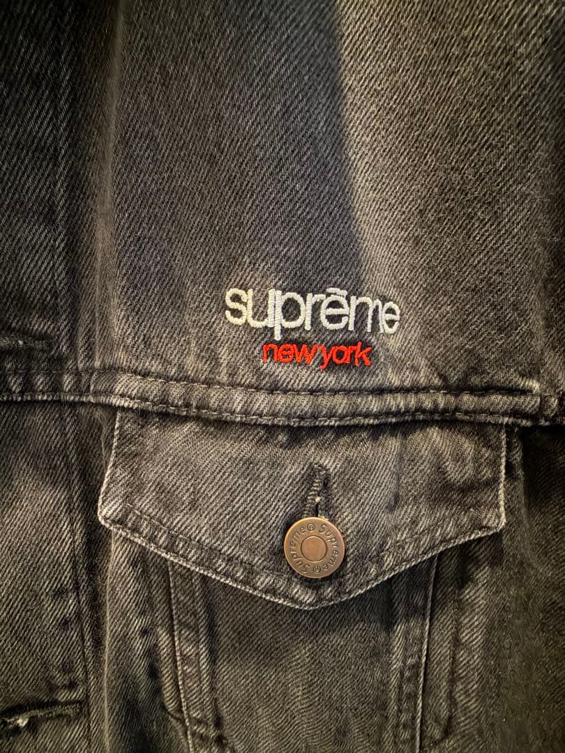 supreme ブラック デニムジャケット25ss