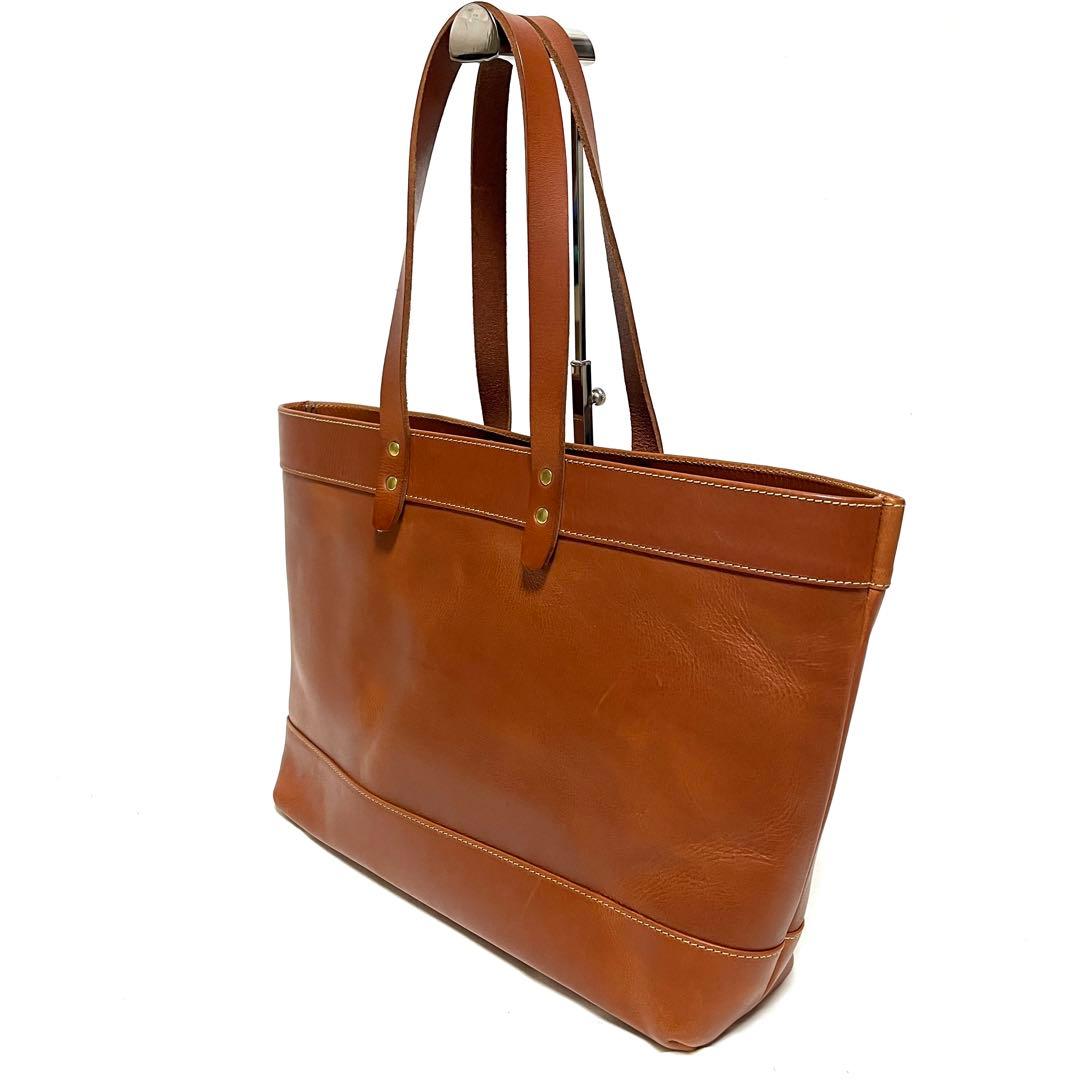 ★美品★BEAMS ビームス★レザートートバッグ★茶　ブラウン★牛革　肩掛け★