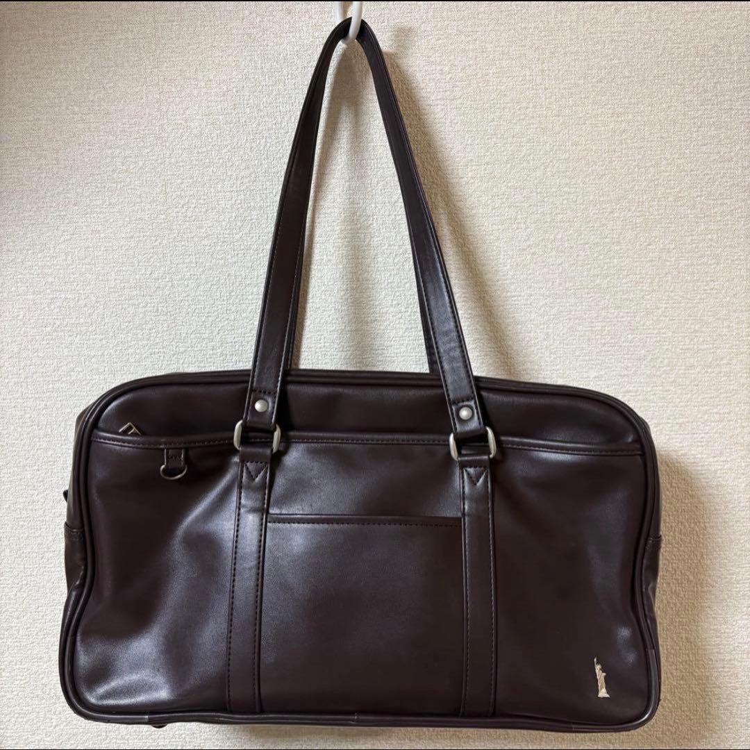 EASTBOY スクバ ブラウン トートバッグ スクールバックキーホルダー付き