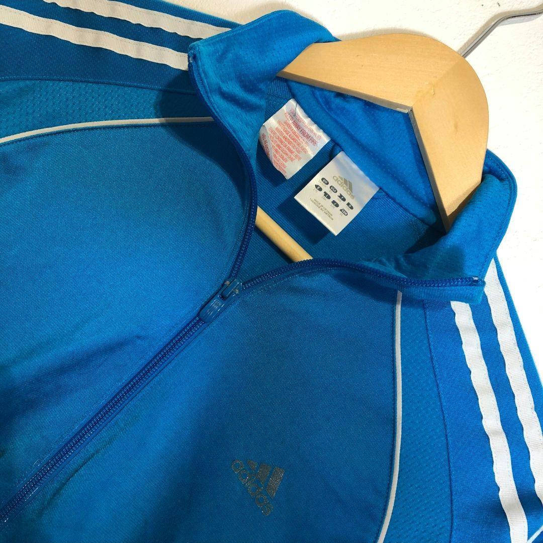 adidas 青 ジャージ ジャケット
