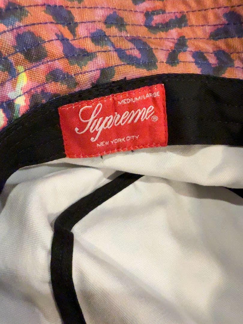 Supreme バケットハット 迷彩風 赤 バケハ シュプリーム