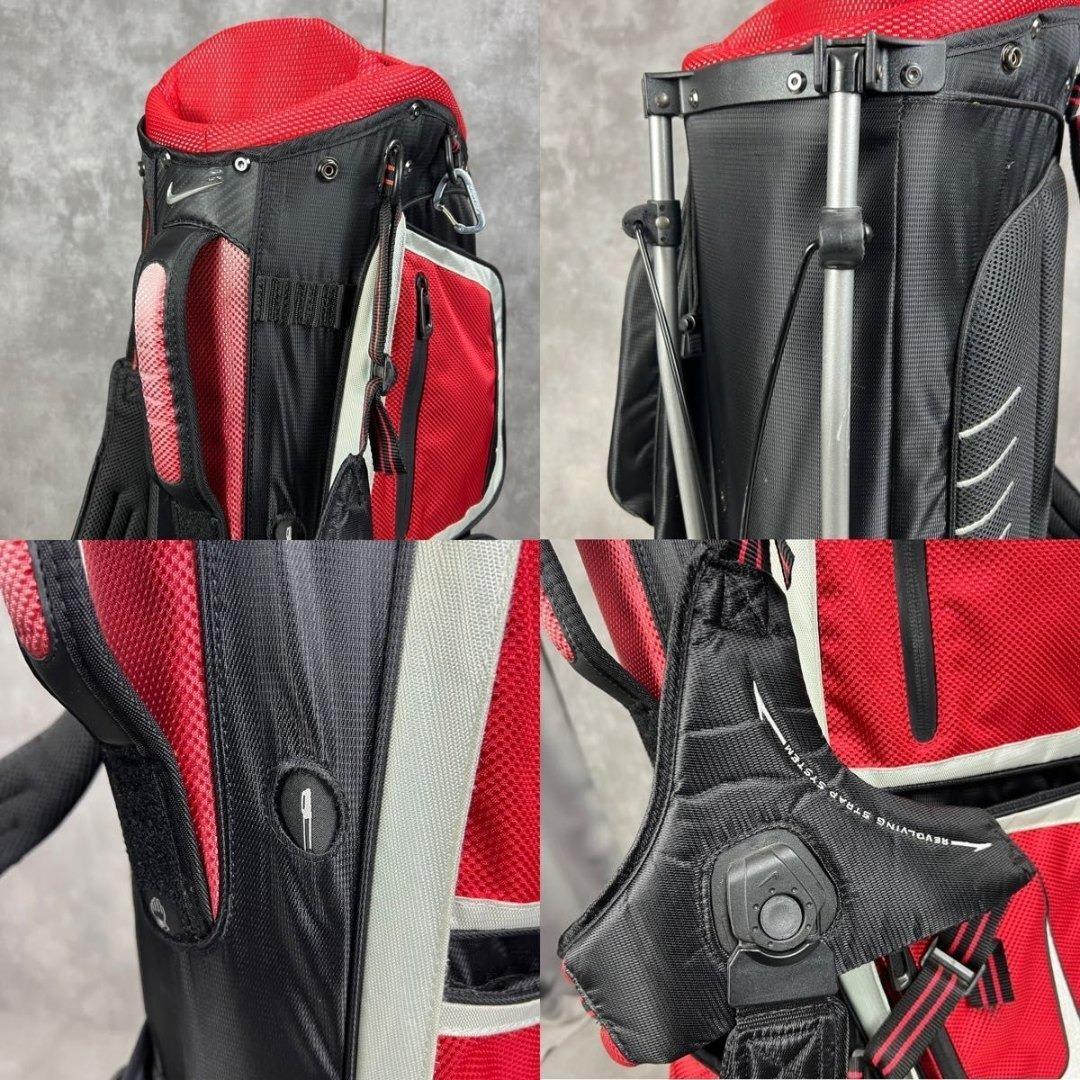 人気デザイン　NIKE　ナイキ　キャディバッグ　スタンド式　8分割　ペン収納