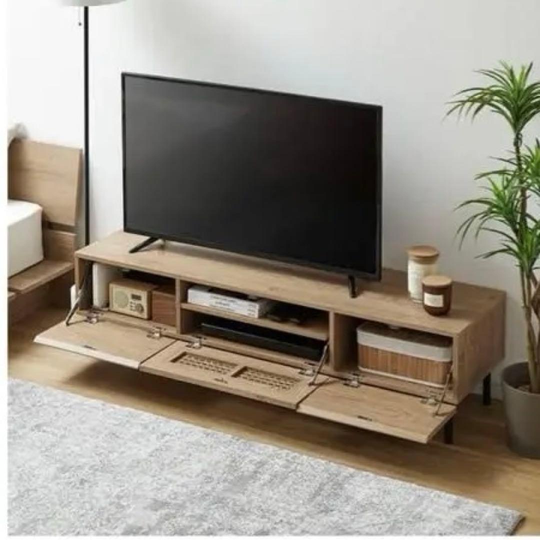 【美品】【値下げ交渉可】テレビ台 木目 スチール脚 LOWYA