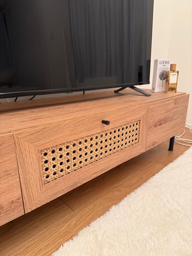【美品】【値下げ交渉可】テレビ台 木目 スチール脚 LOWYA