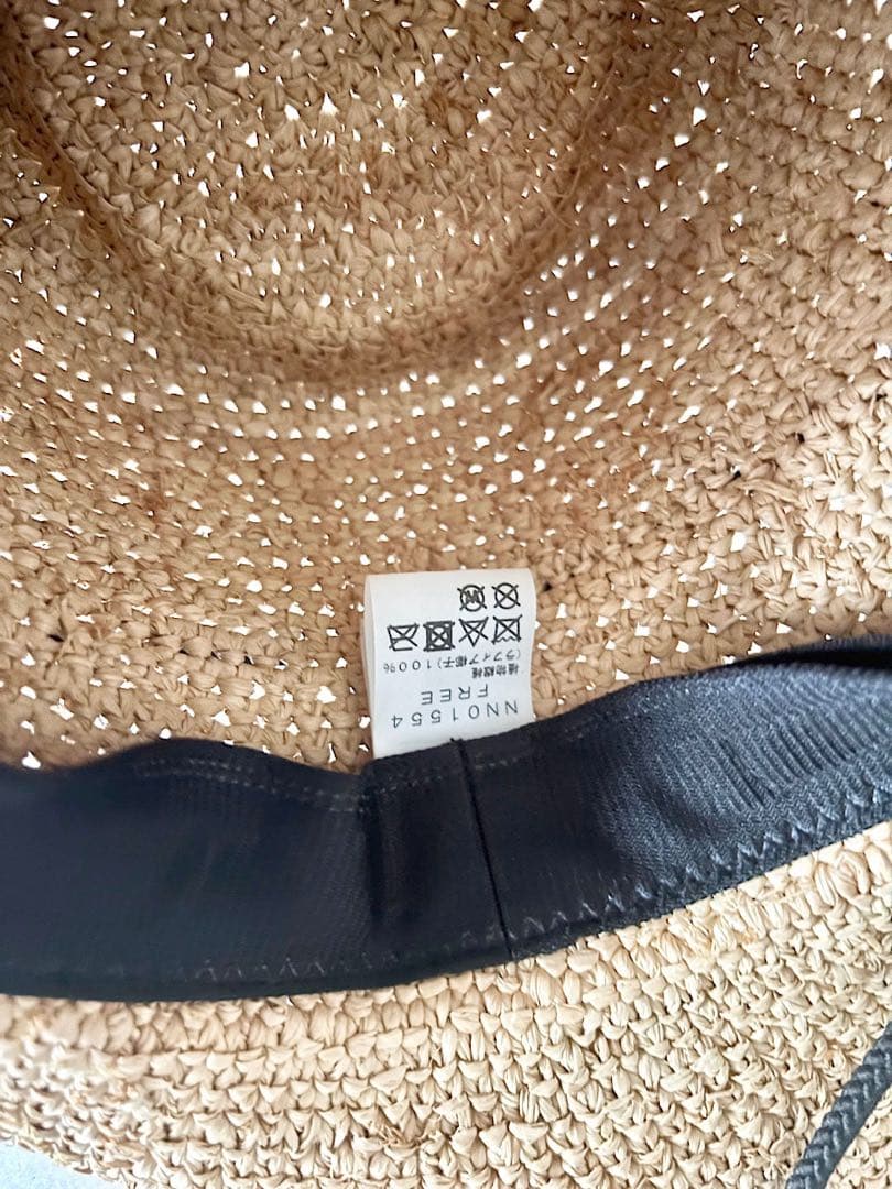 【美品】THE NORTH FACE　中折ストローハット ラフィアハット