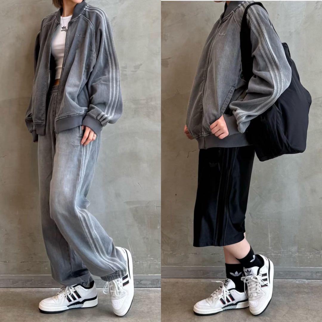 新品2XL⭐️adidasアディカラー ルーズデニムブラック ウォッシュジャケット