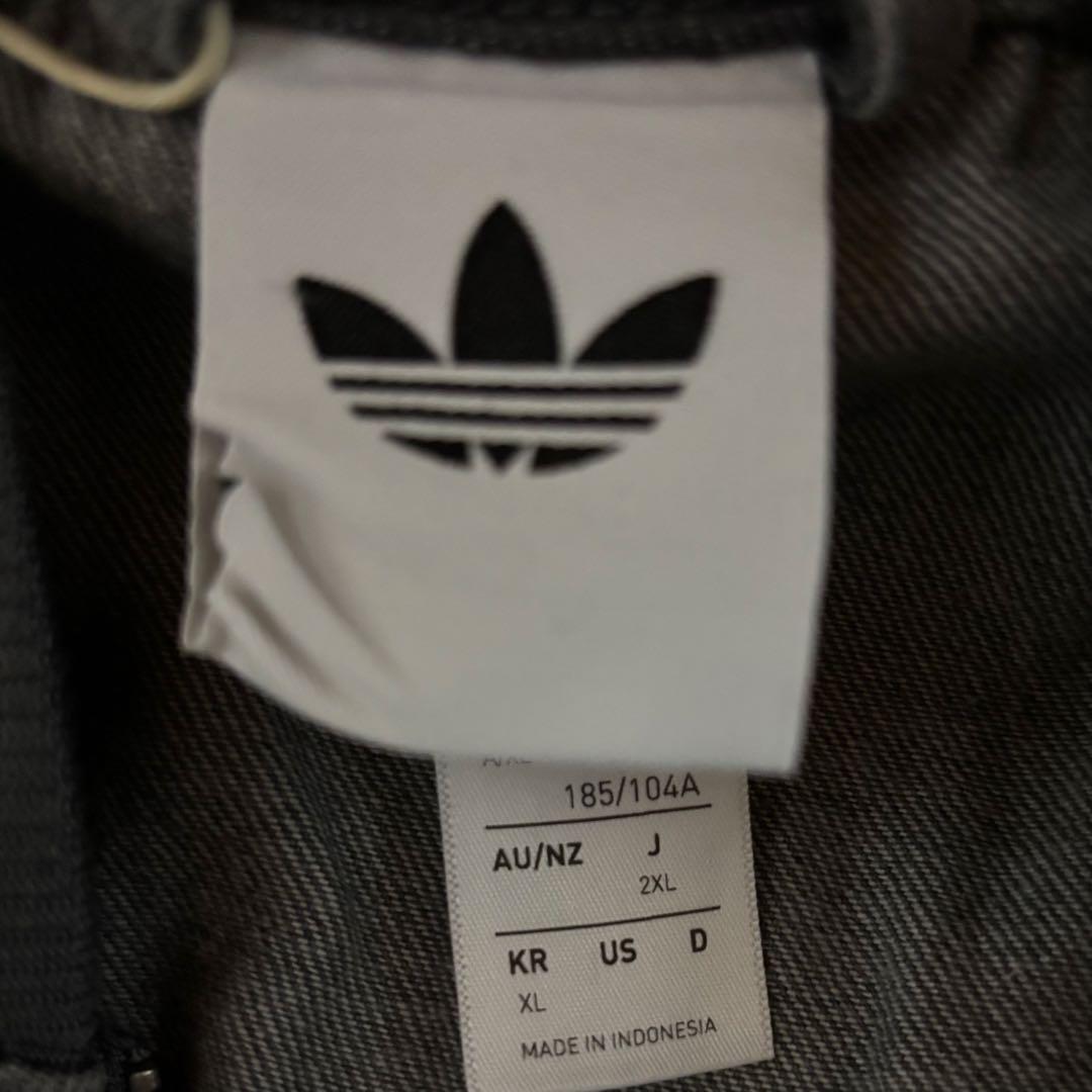 新品2XL⭐️adidasアディカラー ルーズデニムブラック ウォッシュジャケット