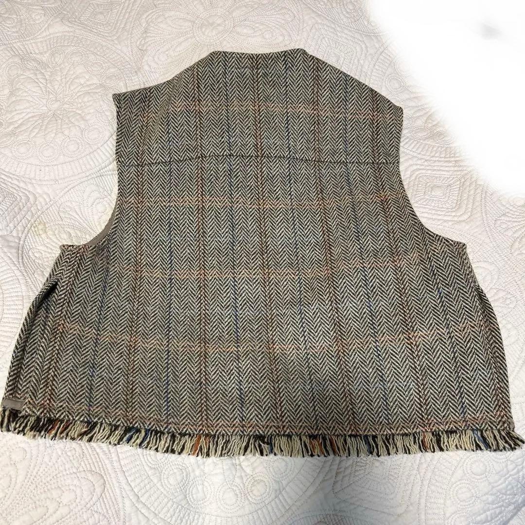 新品❤️北欧暮らしの道具店 ❤️ヘリンボーン柄ウールベスト 薄手　FREE SIZE
