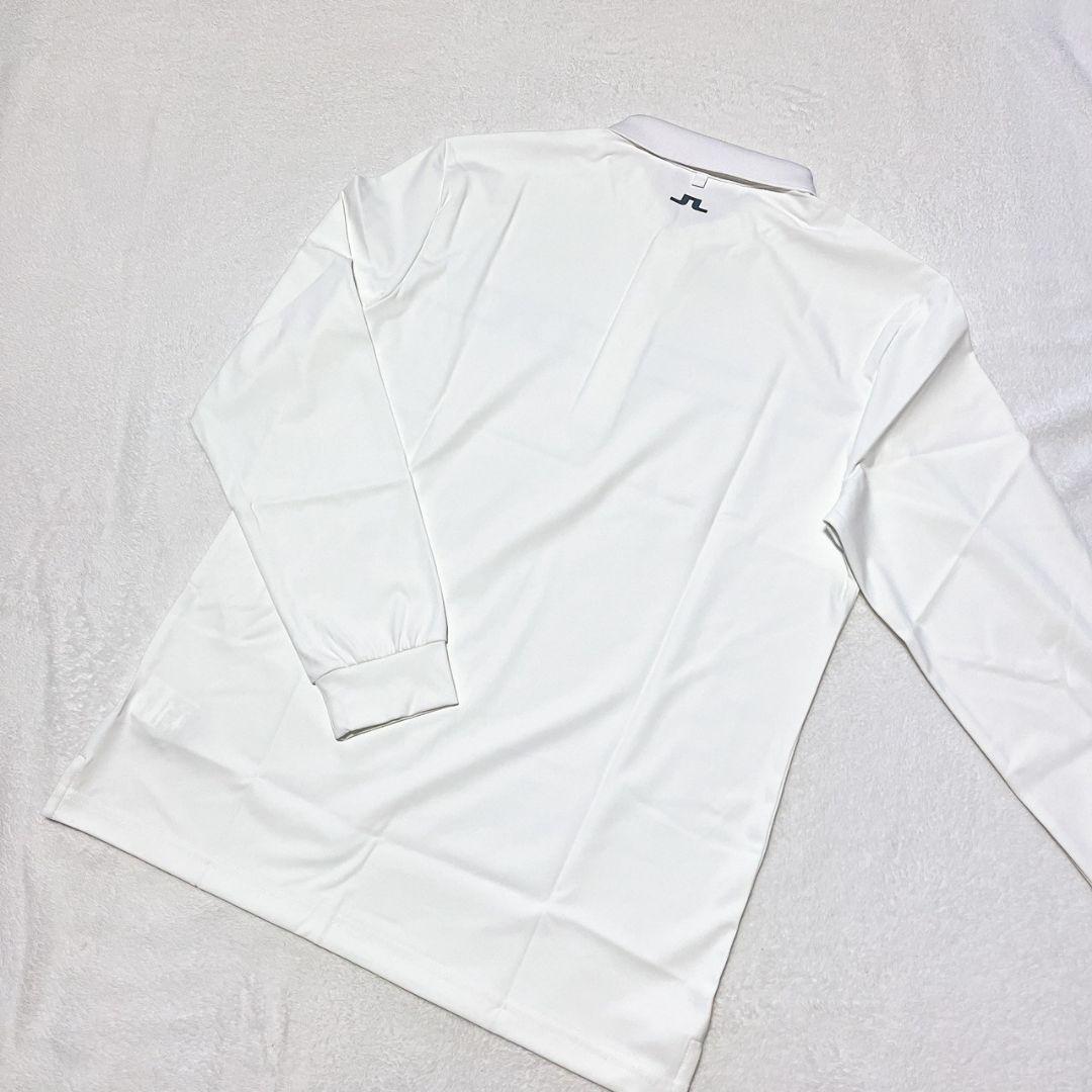 新品　J.LINDEBERG ゴルフ　長袖ポロシャツ　ホワイト　XL メンズ