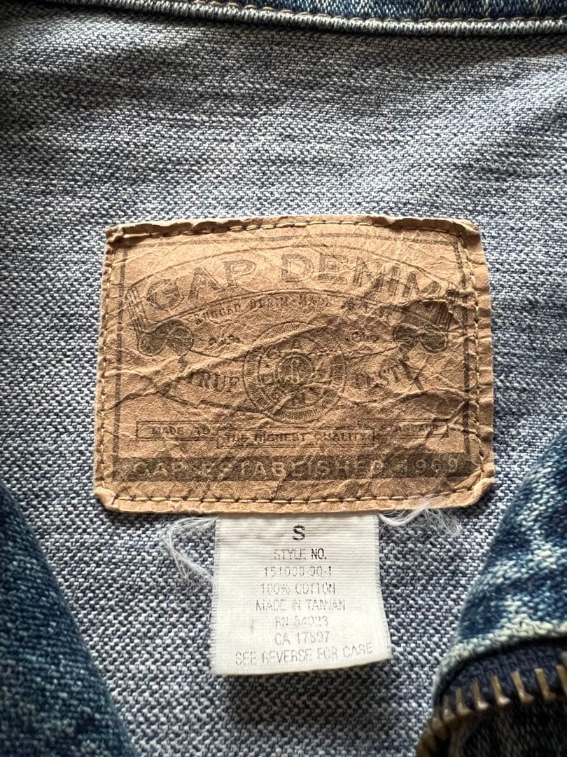 oldGAP デニムジャケット サイズS フルジップ