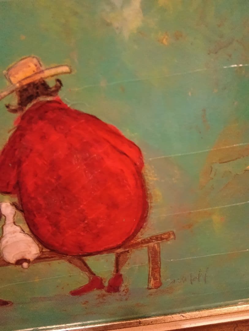 サムトフト　絵画　額入り　大きめ　sam toft