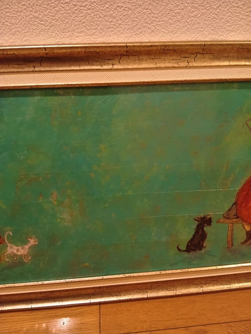 サムトフト　絵画　額入り　大きめ　sam toft