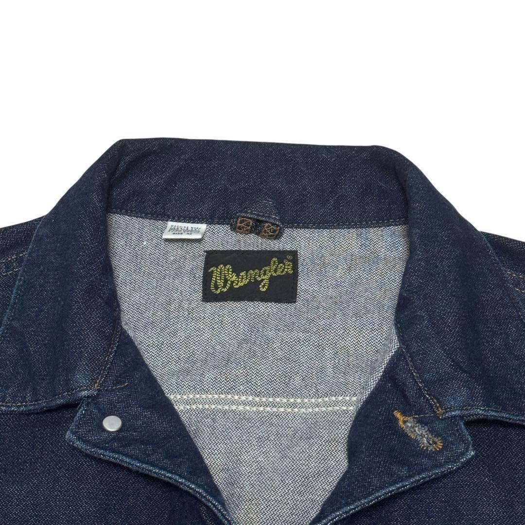 美品　Wrangler 24MJZ フロントジップ　デニムジャケット　濃紺　XL