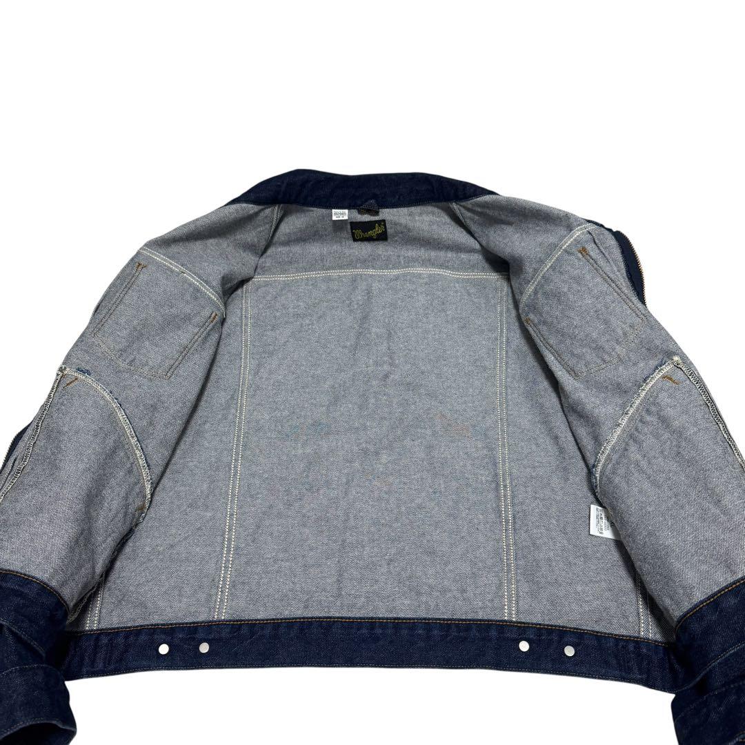 美品　Wrangler 24MJZ フロントジップ　デニムジャケット　濃紺　XL