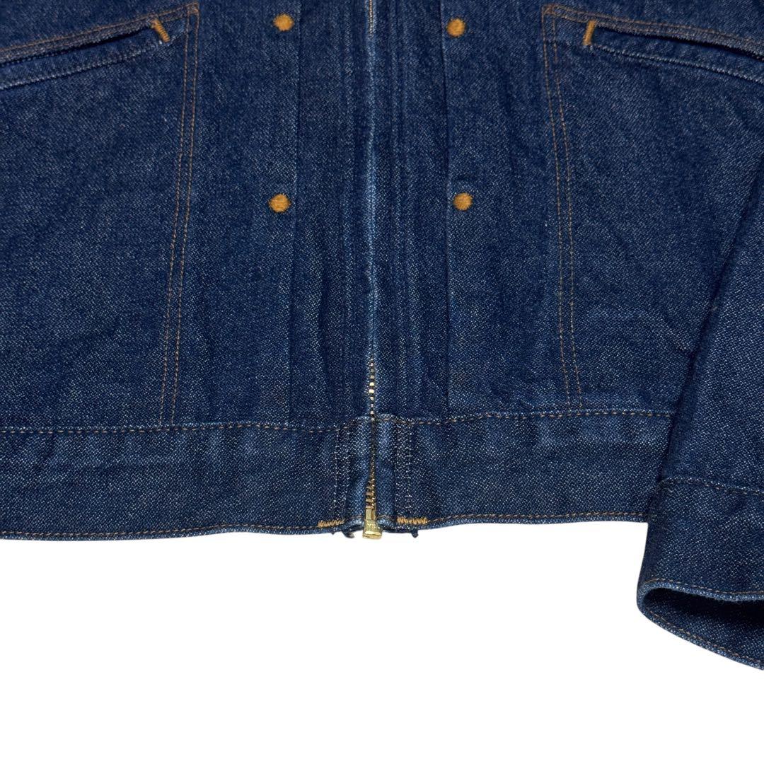 美品　Wrangler 24MJZ フロントジップ　デニムジャケット　濃紺　XL