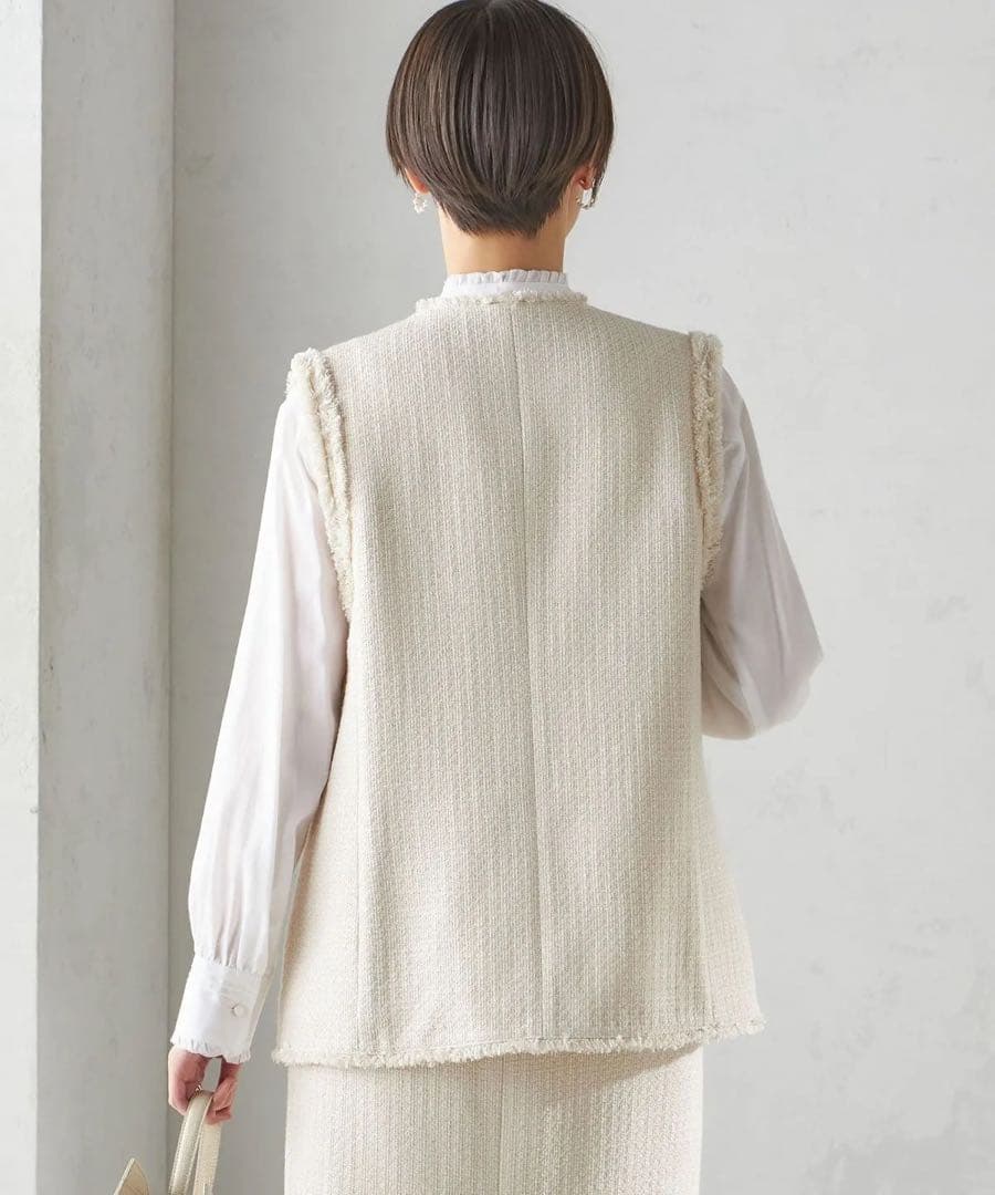 【新品タグ付き】 SHIPS for women ツイード ジレ