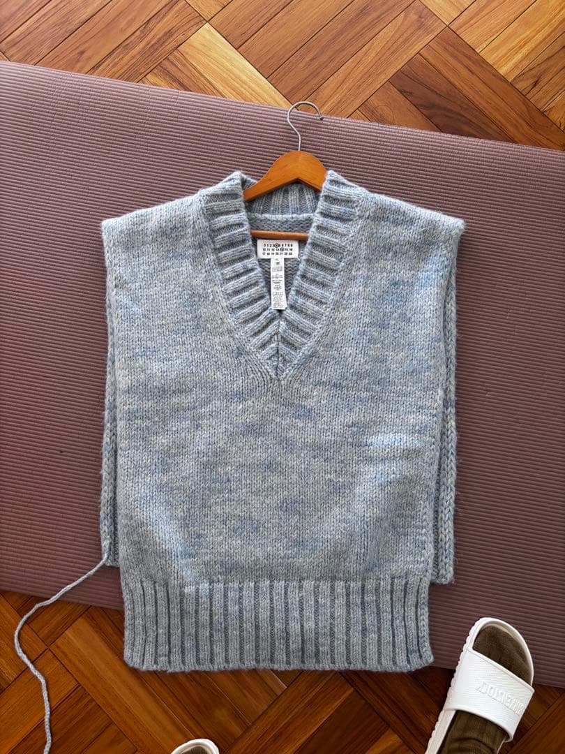 Maison Margiela ニットベスト L ブルー