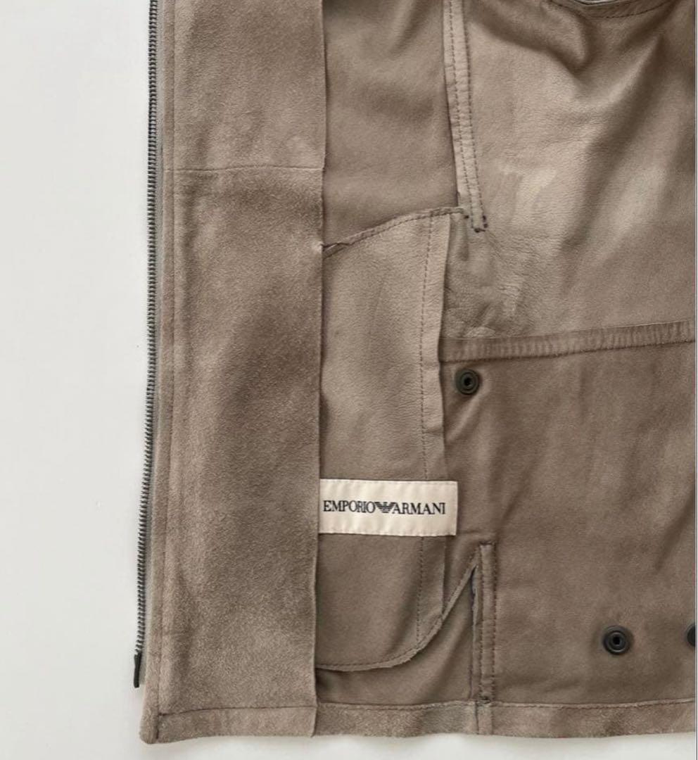 ジャケット・アウター EMPORIO ARMANI 04SS suede biker jacket