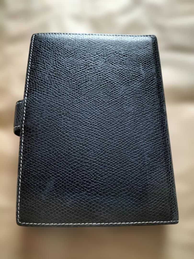 LOEWE ロエベ システム手帳 リング式ファイル　紺