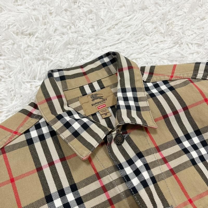 極美品 Burberry Supreme コラボ デニム トラッカージャケット