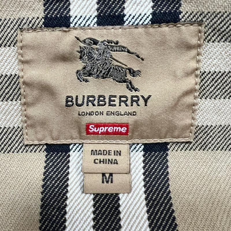 極美品 Burberry Supreme コラボ デニム トラッカージャケット