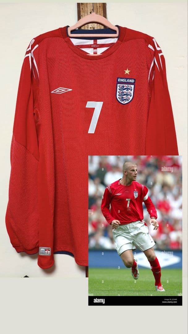 ウェア Beckham 7 England  2004/05 Longsleve