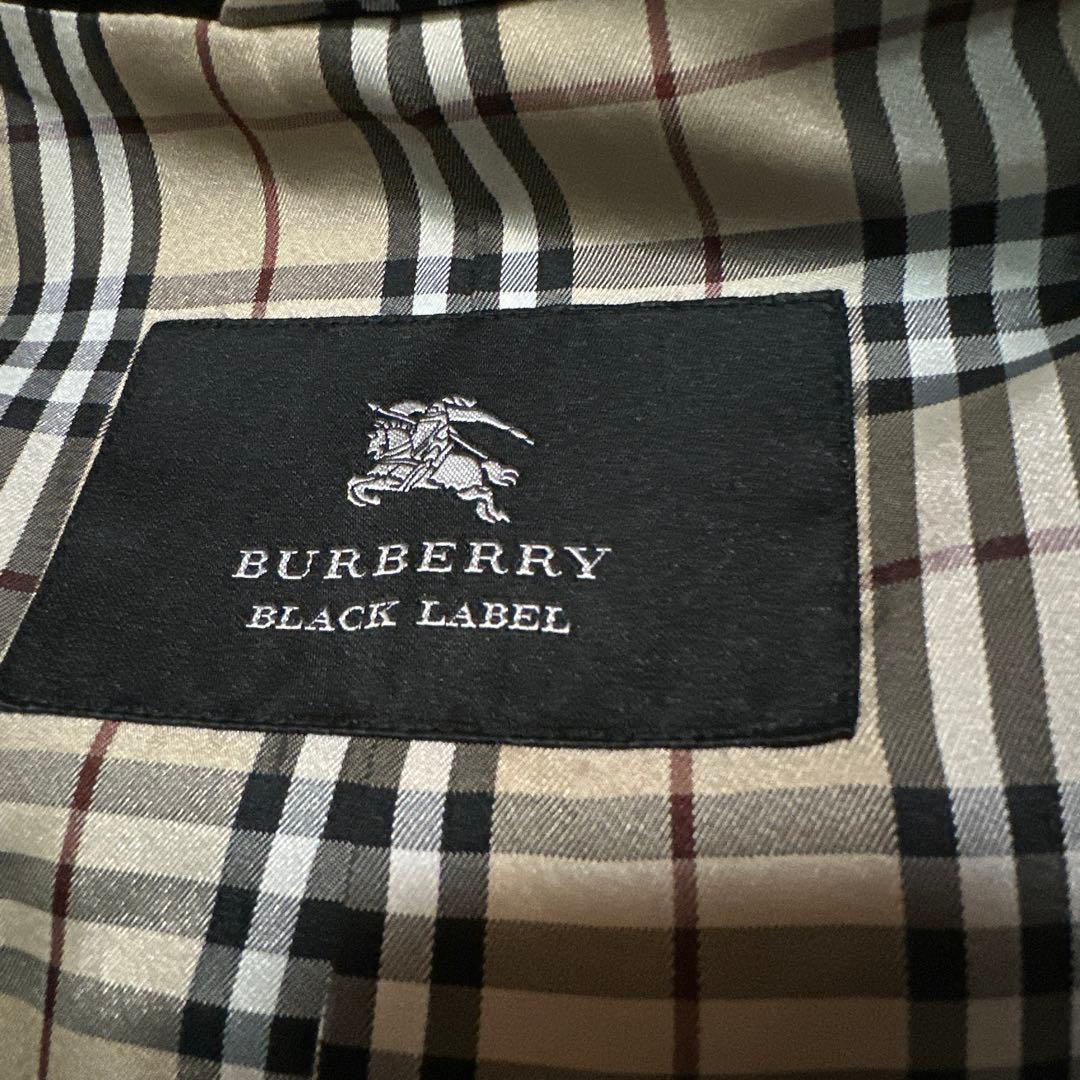 Burberryレザーコートブラック
