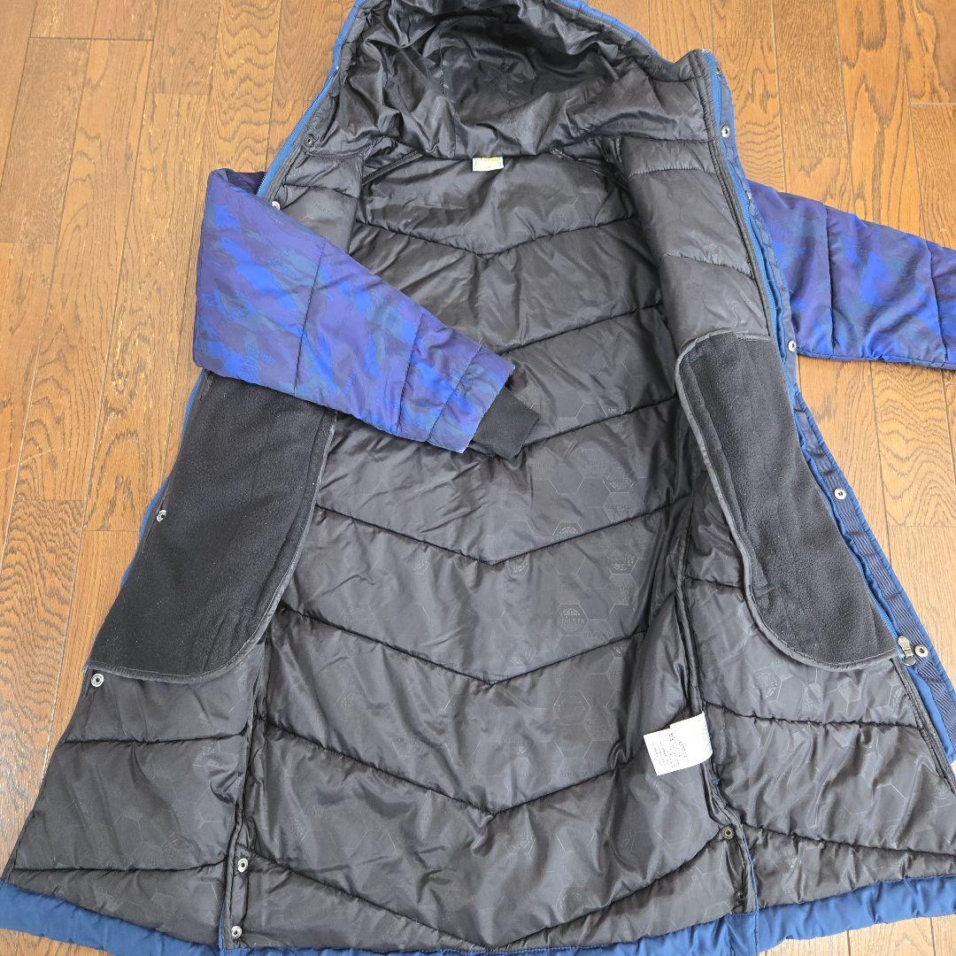 140 ATHLETA フード付きベンチコート ネイビーブルー