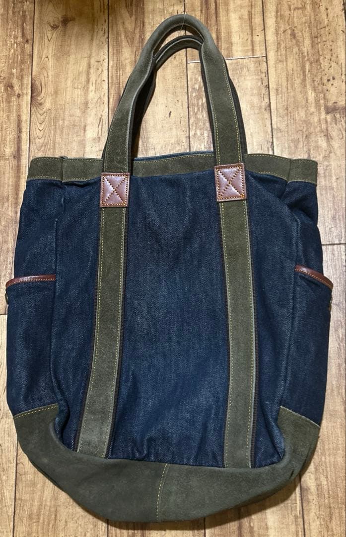 masterpiece denim x suedeトートバッグ デニム レザー
