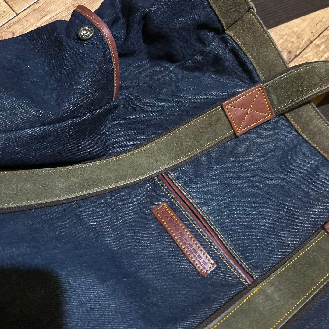 masterpiece denim x suedeトートバッグ デニム レザー
