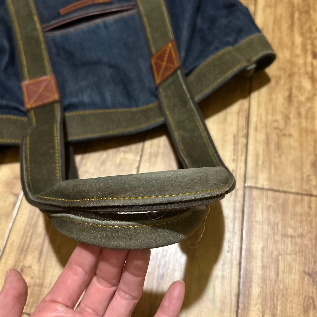 masterpiece denim x suedeトートバッグ デニム レザー