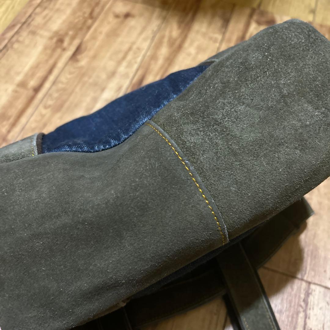 masterpiece denim x suedeトートバッグ デニム レザー