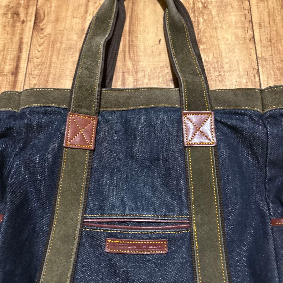 masterpiece denim x suedeトートバッグ デニム レザー