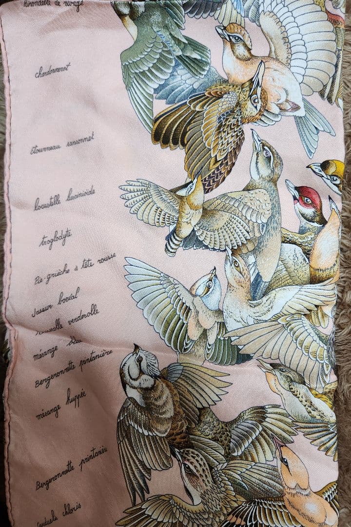 HERMES カレ90スカーフ 「L'Intrus (侵入者)」鳥柄