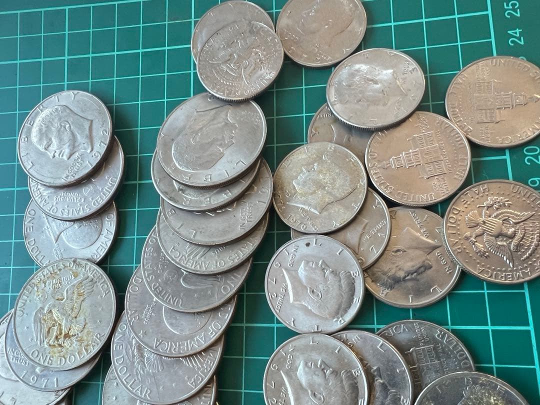 外国　アメリカ1D 50C白銅貨　55枚一括ロット