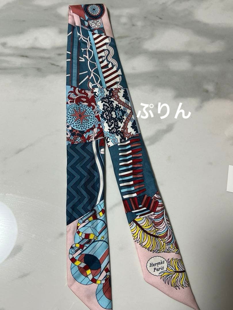 HERMES エルメス ツイリー 杖傘と決闘 シルク スカーフ レディース 1本