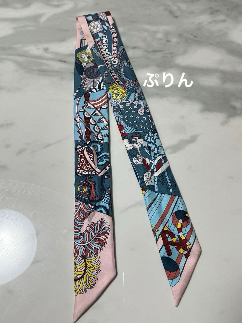 HERMES エルメス ツイリー 杖傘と決闘 シルク スカーフ レディース 1本