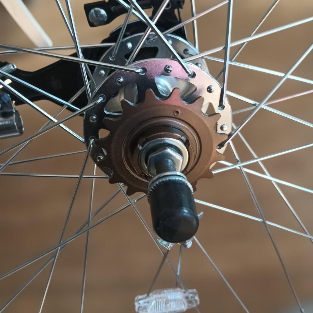 ブリヂストンタフロード26インチオートライトシングルギア前後輪セットステンレス