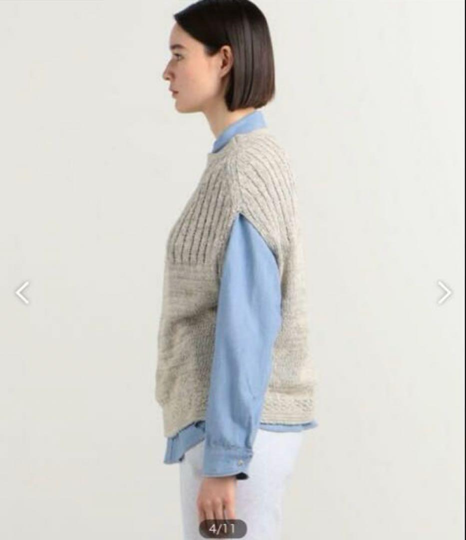 YUKI 　GALERIE VIE 定価3万　ラッセルテープ ボートネック