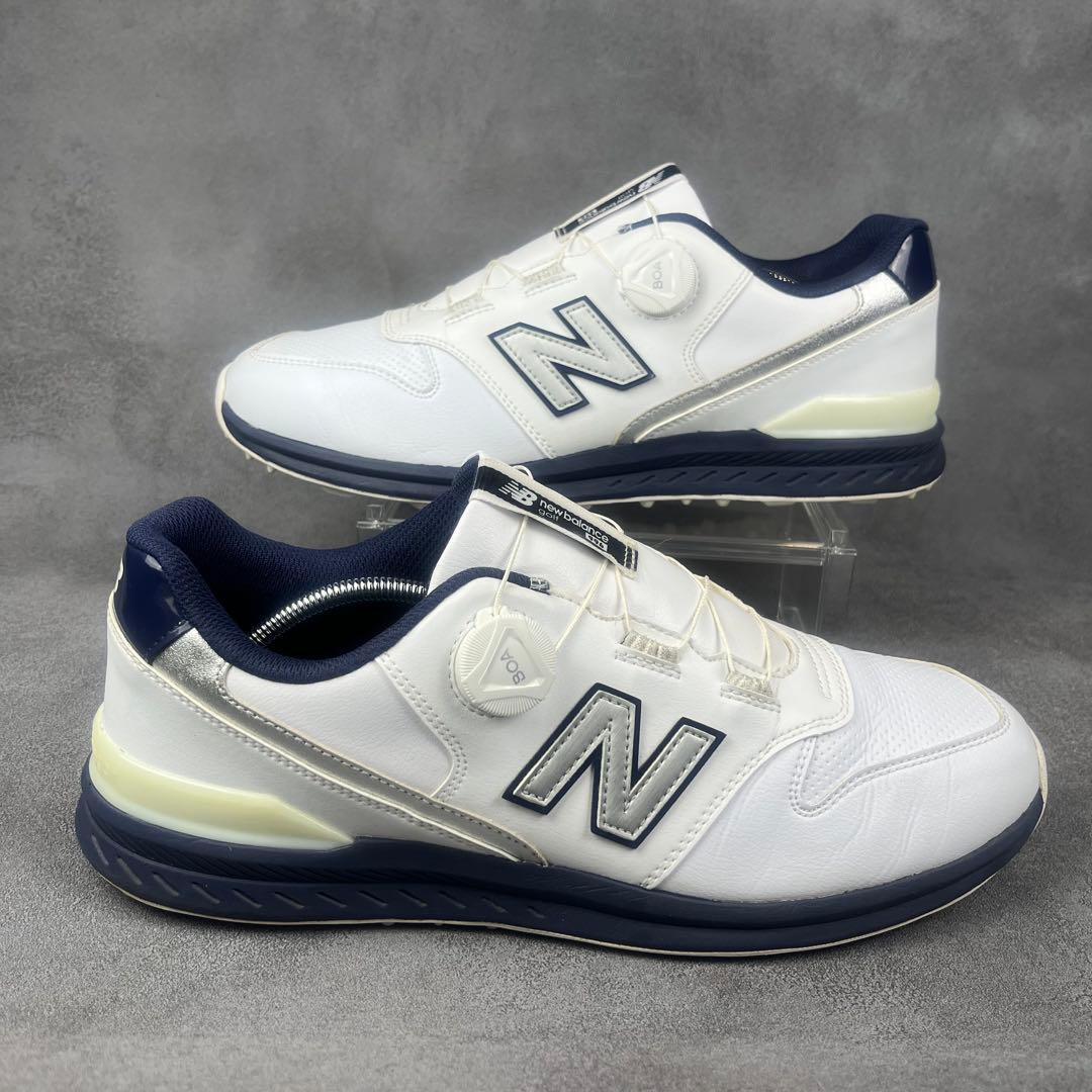 【美品】ニューバランス ゴルフシューズ UGBS996 ボア付き 白 29.0