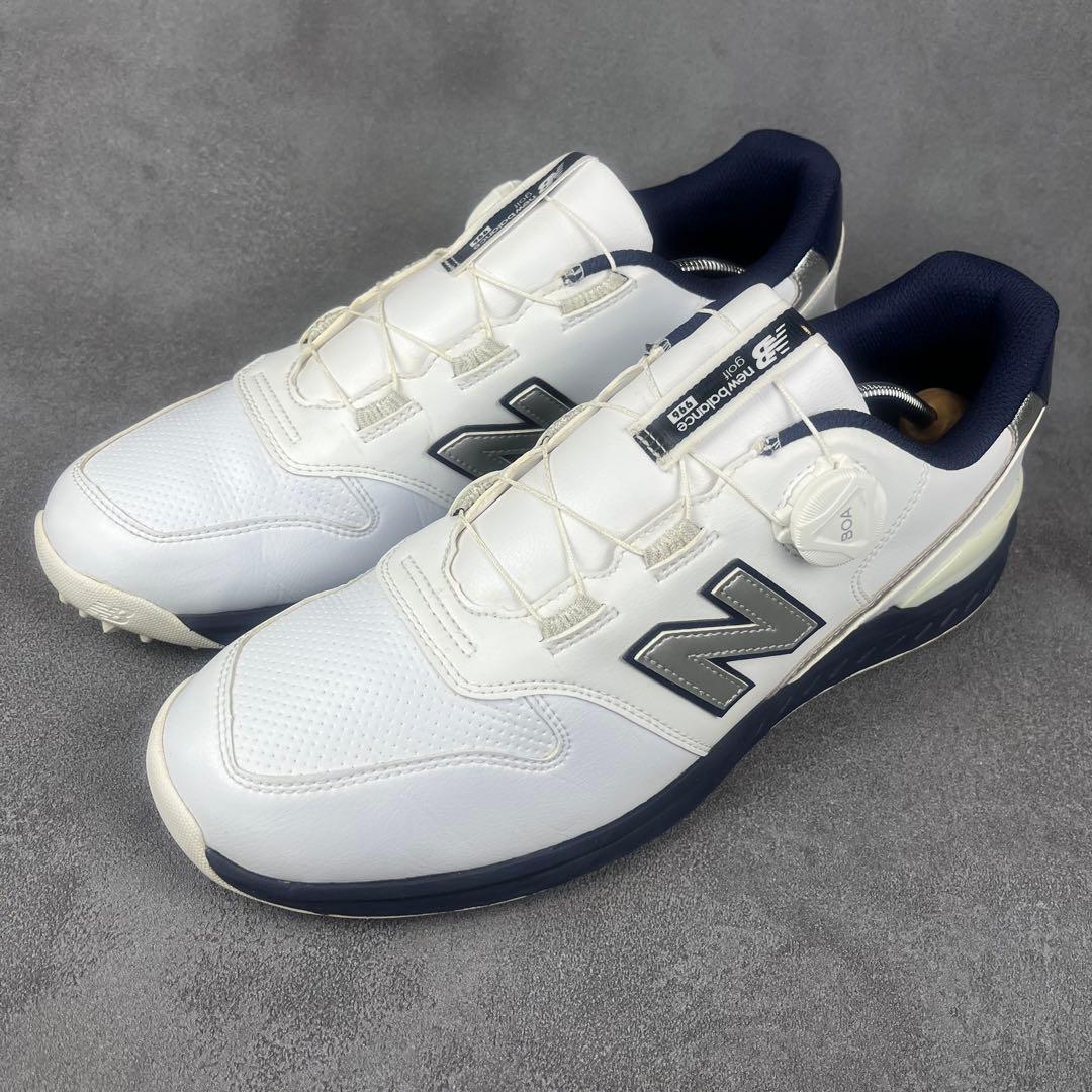 【美品】ニューバランス ゴルフシューズ UGBS996 ボア付き 白 29.0