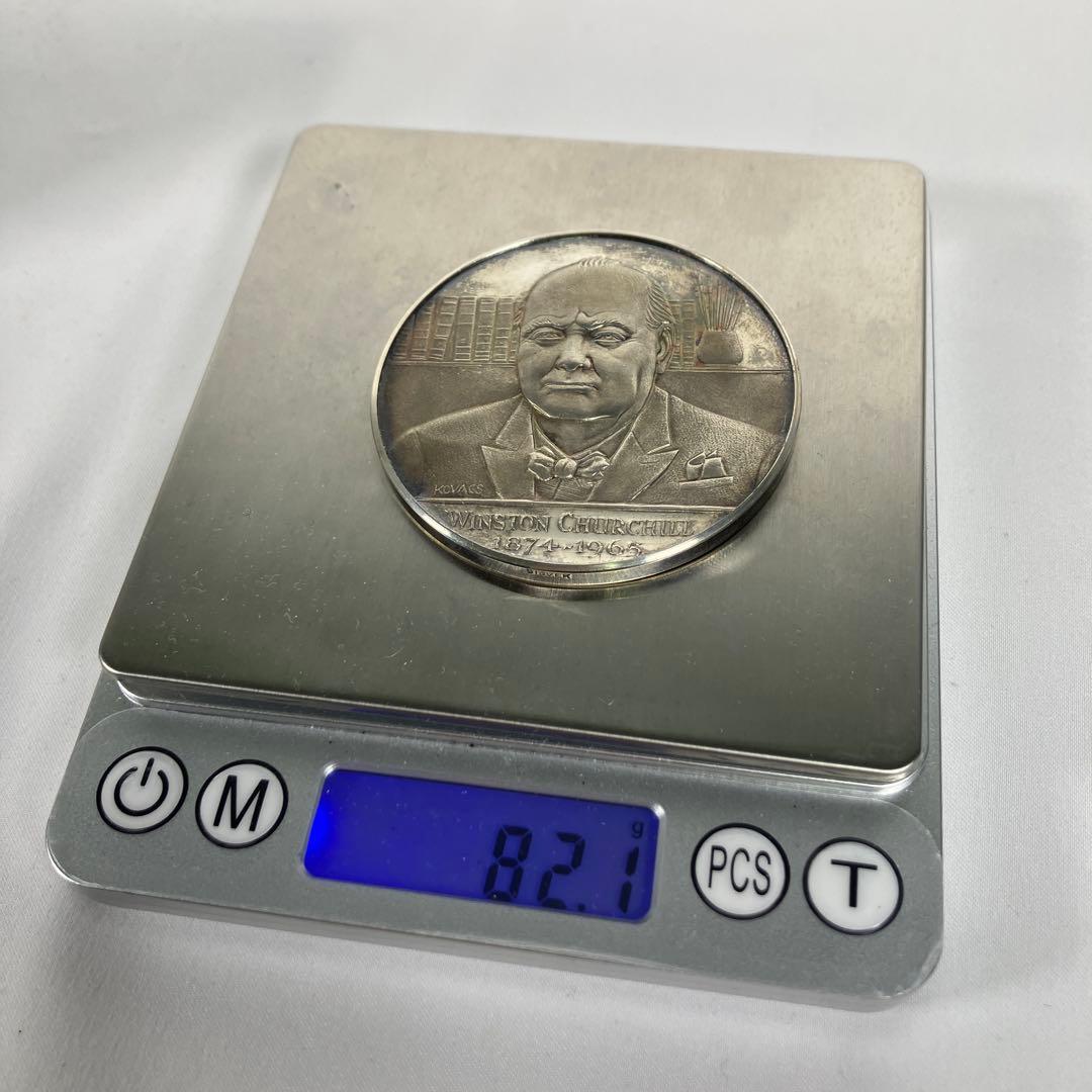 銀貨 SILVER ウィストン チャーチル 記念メダル 約82.1g