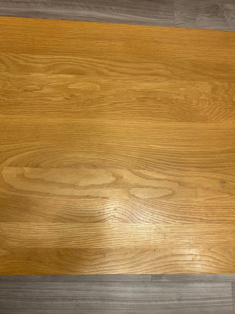 【しいたけ】無印良品 無垢材ローテーブル120×60×35 引き出し付