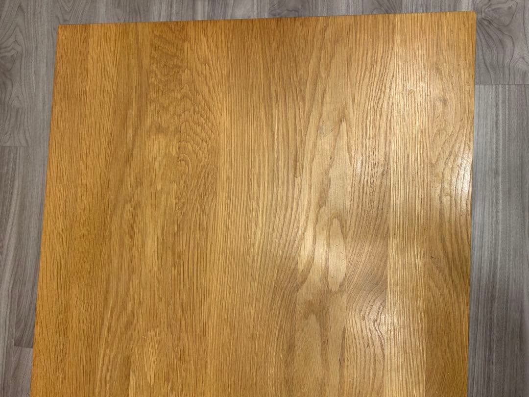 【しいたけ】無印良品 無垢材ローテーブル120×60×35 引き出し付