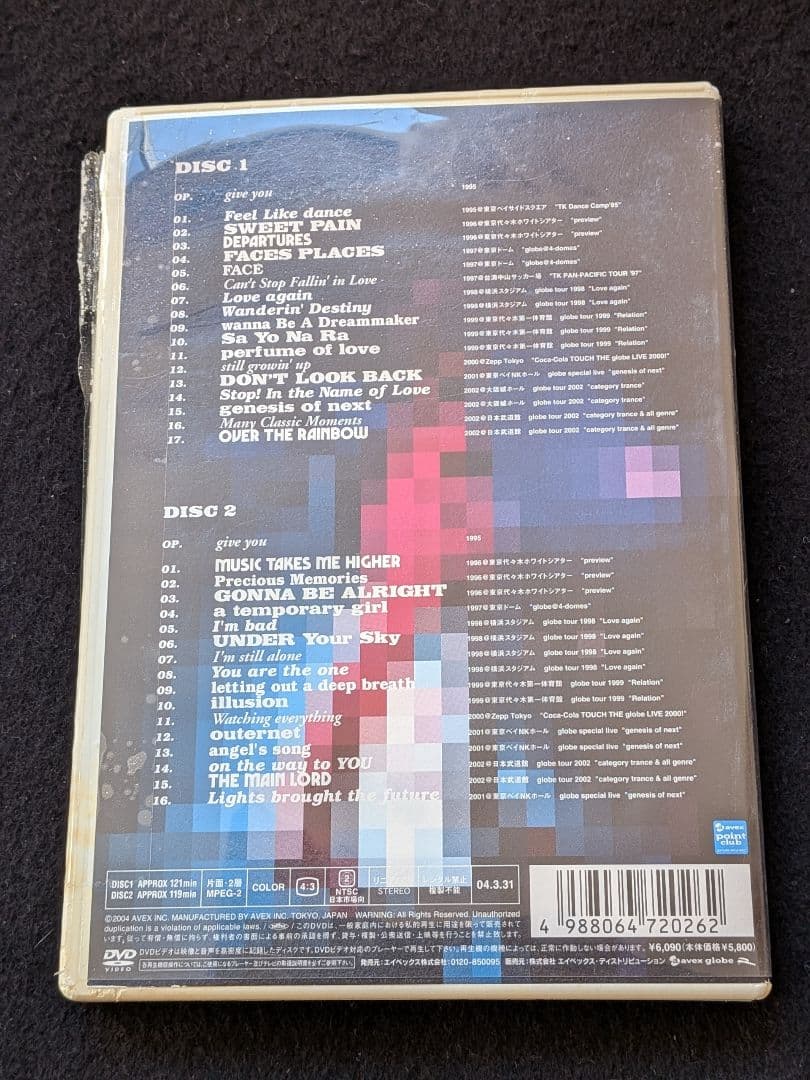 globe the best live 1995-2002　DVD　ライブ　廃盤