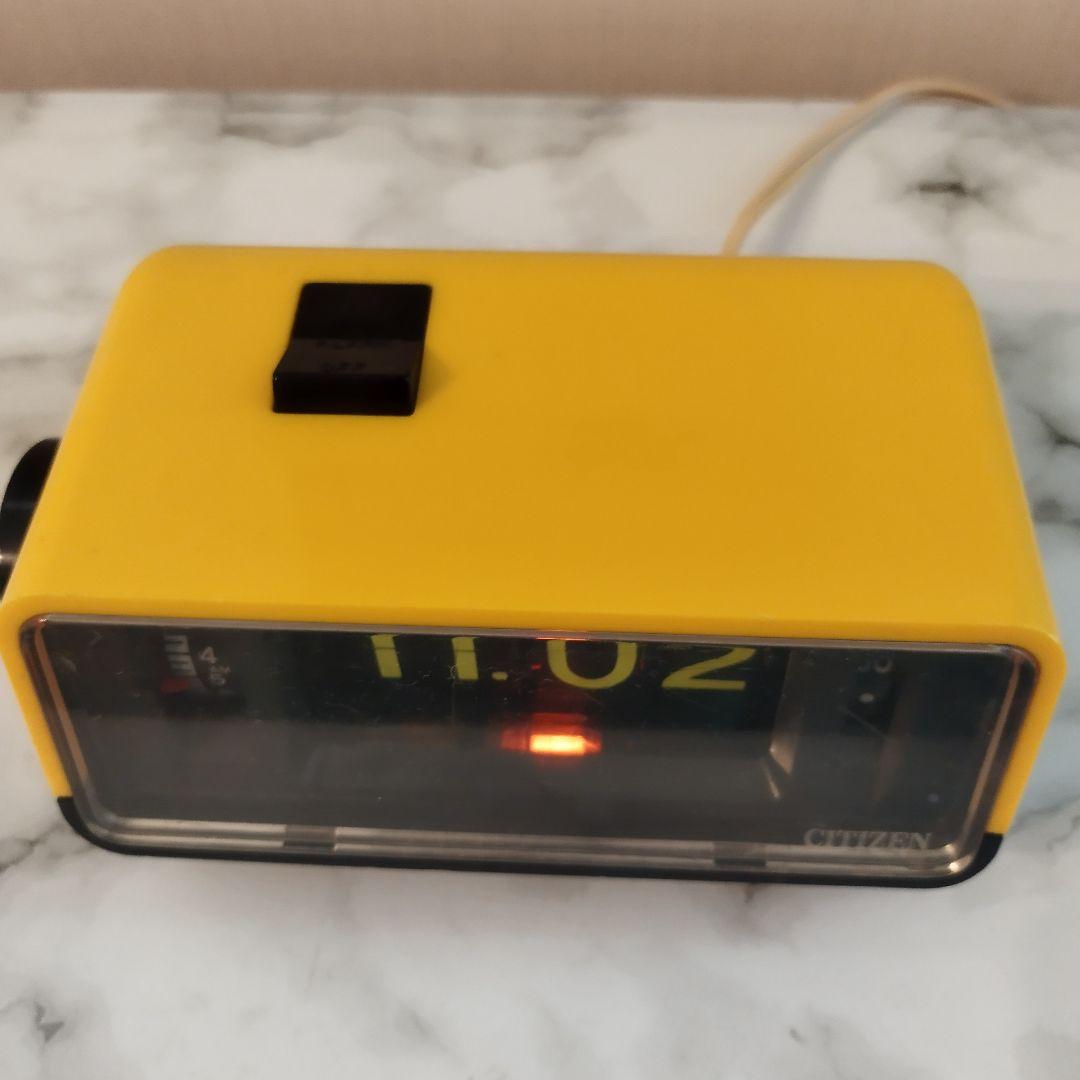 CITIZEN パタパタ時計 昭和レトロ 黄色と黒50/60Hz