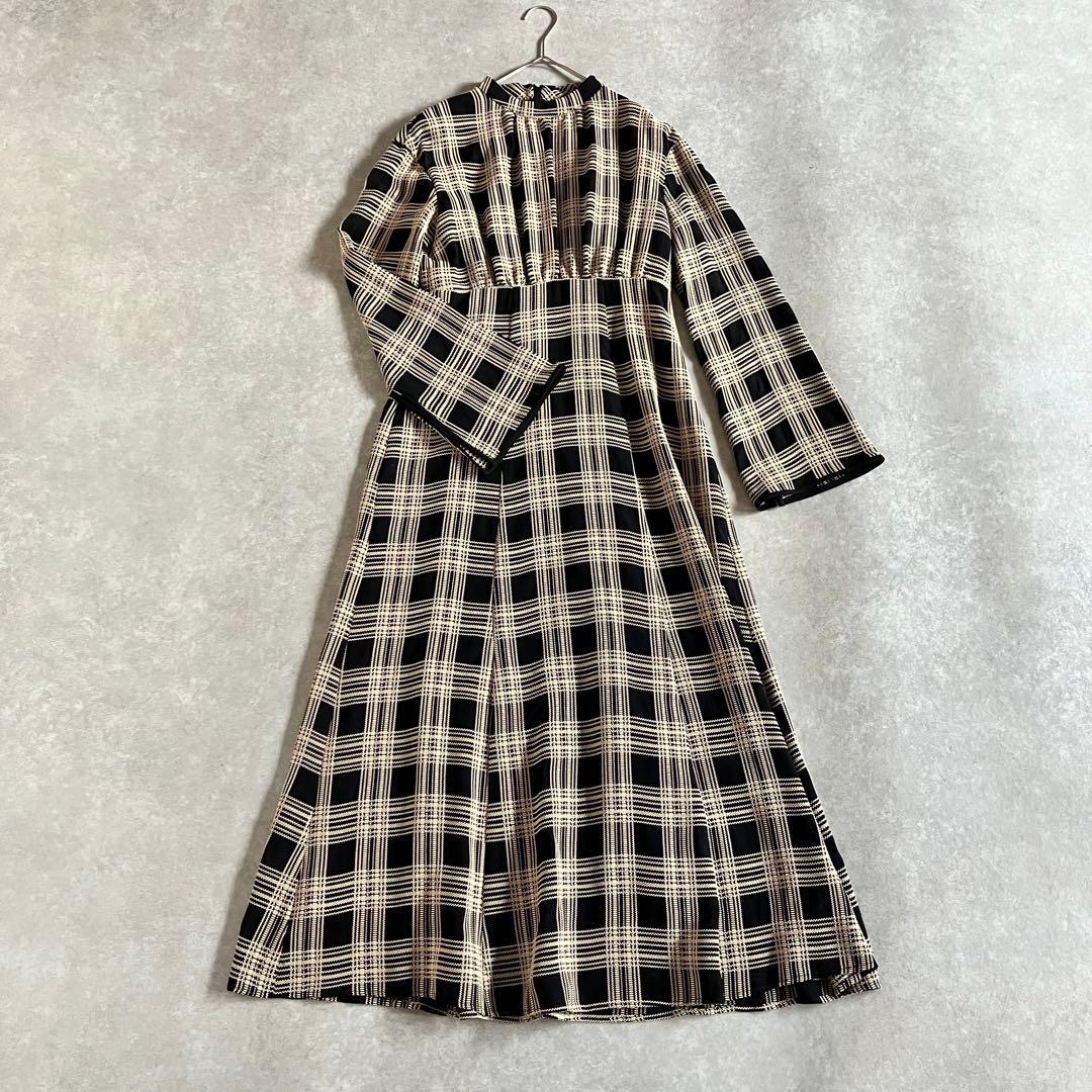 美品 CLANE CHAIN CHECK ONEPIECE ワンピース 2023